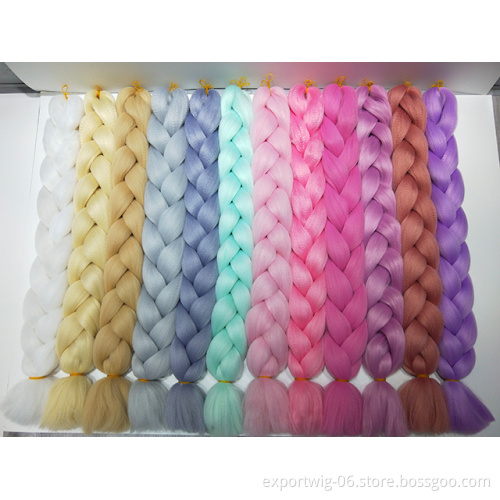 Answer Jumbo Braiding Hair Extension 82 inch Synthetic High Temperature Fiber Solid Color Yaki Style